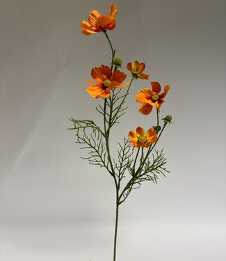 Silk Flowers by JJ Orange cosmos silk flower | Length 72 centimetres | Per piece