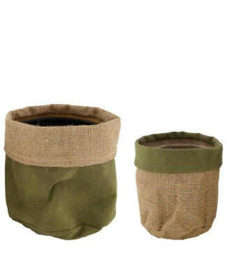 4A Potcovers Jute pot S/2 d14.5*14.5cm ( x 1 )