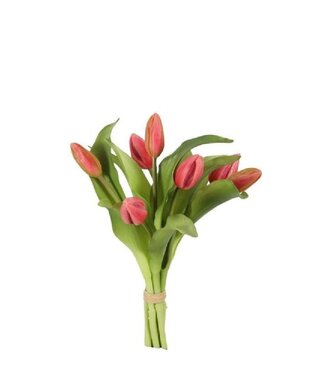 4A Kunstbloemen Tulp boeket 32cm x7 ( x 1 )