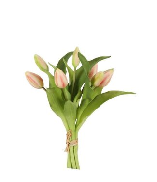 4A Kunstbloemen Tulp boeket 32cm x7 ( x 1 )