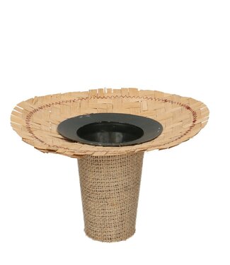 4A Boekethouder Jute bamboe d20*12cm ( x 10 )