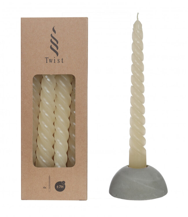 Kaars Twist d2.2*19cm x4 ( x 1 )