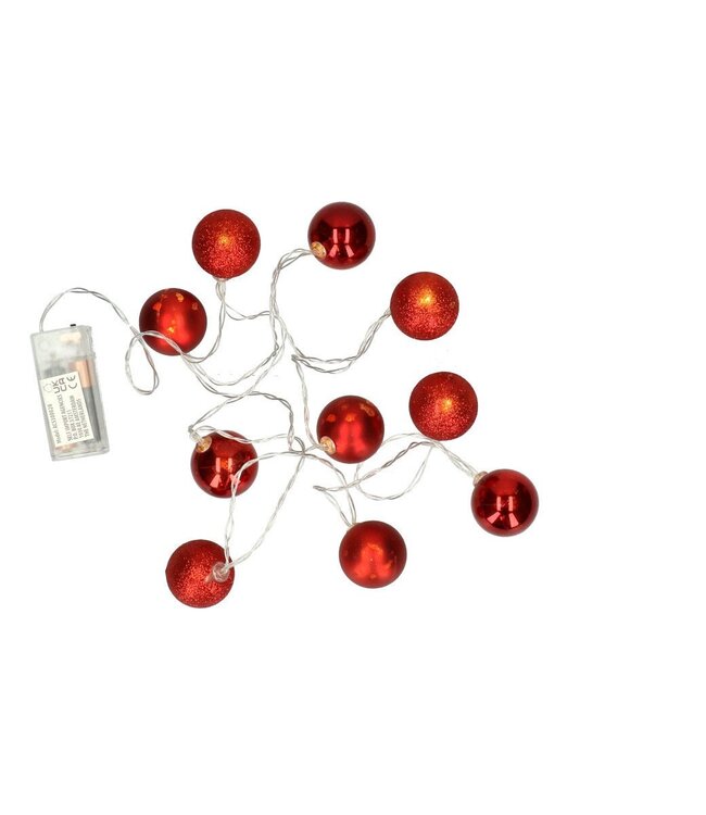 Weihnachts-LED-Girlande Kugel 40mm 10L 2m | Stückweise bestellt