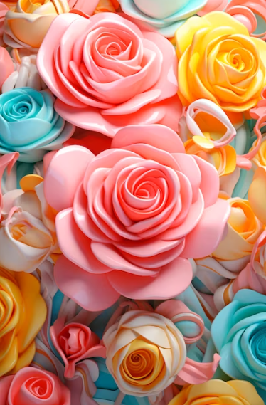 Foam artificial flowers; flowers made of soft and flexible foam material