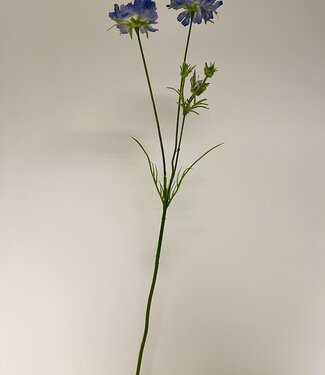 Silk Flowers by JJ scabiosa | blauw | 80 centimeter | Per stuk