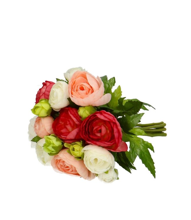 Mixed colours Ranunculus artificial flower bouquet | Length 20 centimetres | Order individually