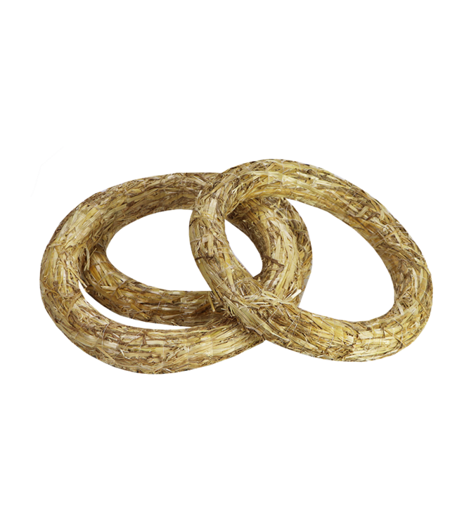 Natürlicher brauner Strohkranz | Biologisches Stroh | Ø 40 Zentimeter