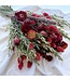 Bouquet de fleurs séchées Zoeij | Longueur ± 60 centimètres | Avec des fleurs séchées rouge-rose et naturelles
