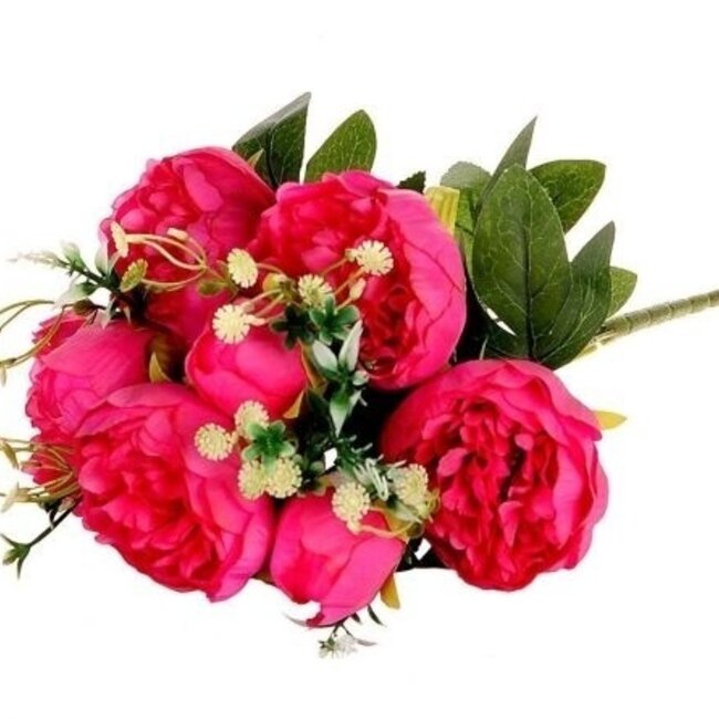 Bouquet cyclamen pink Peonies | Paeonia artificial flowers | Length ± 45 centimetres | With 5 flower heads
