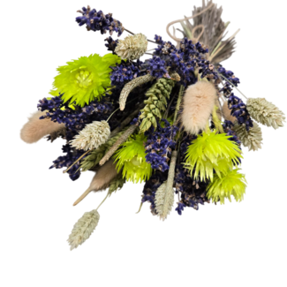 MyFlowers Bouquet of dried flowers Lavender Green | Length ± 35 centimetres | With lavender and green dried flowers