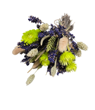 MyFlowers Boeket droogbloemen Lavender Green | Lengte ± 35 centimeter | Met Lavendel en groene droogbloemen
