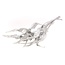 Silver-coloured dried Strelitzia leaves | Length ± 70 centimetres | Per 10 stems