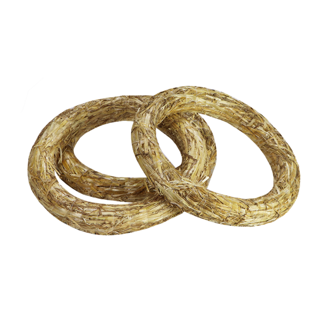 Naturel bruine strokrans | Biologische Stro | Ø 25 centimeter