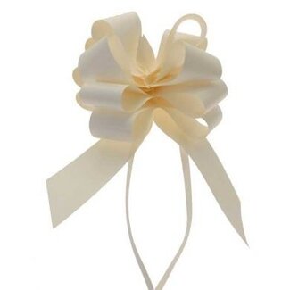4A Cream-Coloured Pull Bow Ribbon | Width 50 millimetres | Per 20 pieces