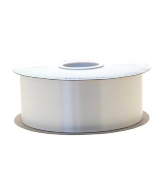 4A Ruban en satin poly crème | Largeur 50 millimètres | Longueur 91 mètres | Par pièce