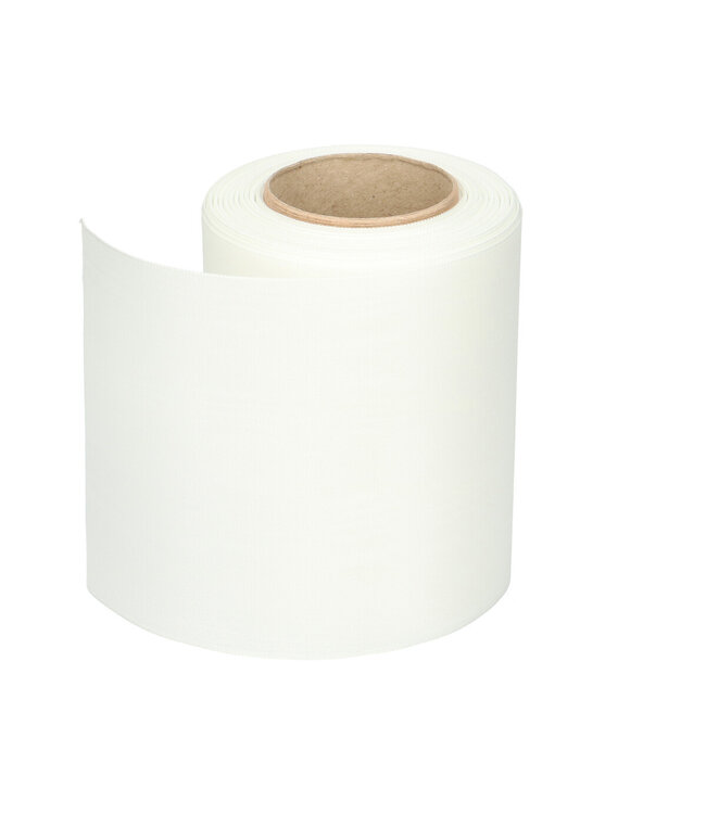 Naturelle ruban Moire blanc | Largeur 125 millimètres | Longueur 25 mètres | Disponible à l'unité