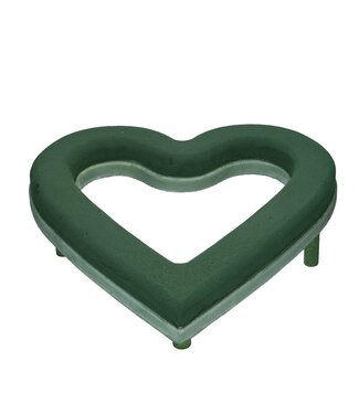 4A Groen Oasis Steekschuim Hart Ecobase open | Breedte 38 centimeter | Lengte 40 centimeter | Hoogte 4.5 centimeter | Per 2 stuks
