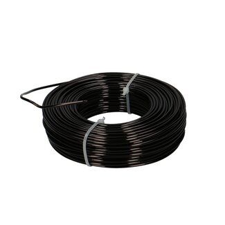 4A Zwart Aluminium Draad | Diameter 2 millimeter | Lengte 60 meter | Gewicht 500 gram | Per stuk