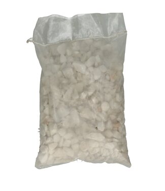4A Gravier Naturel | Couleur : Blanc Naturel | Diamètre 15 - 25 millimètres | Contenu 5 kilos | Par pièce
