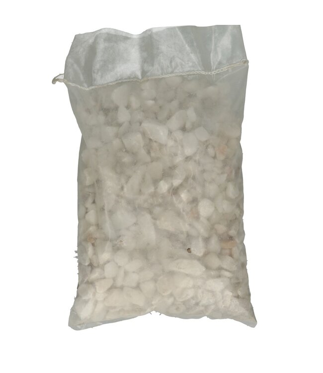 Gravier Naturel | Couleur : Blanc Naturel | Diamètre 15 - 25 millimètres | Contenu 5 kilos | Par pièce
