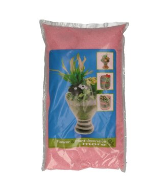 4A Sable de décoration | Couleur : Rose | Diamètre 0,5 millimètre | Contenu 5 kilos | Par pièce