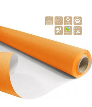 4A Papier op rol | Kleur: Oranje | Breedte 80 centimeter | Lengte 40 meter | 60 gram/m2 | Per rol