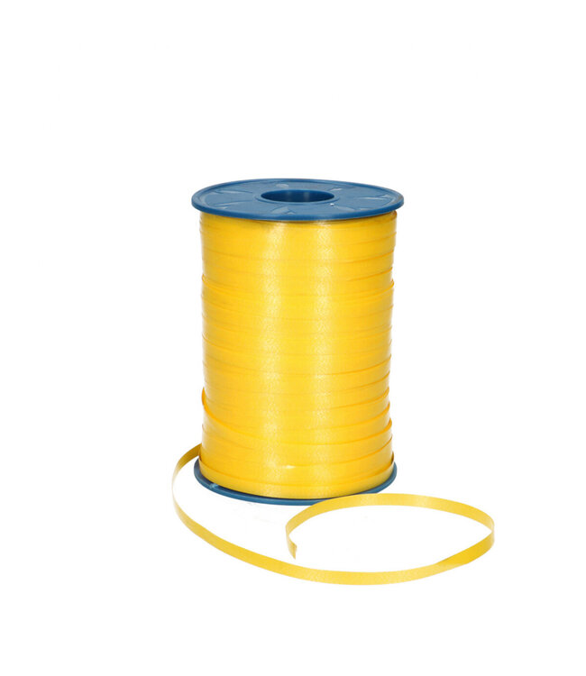 Ruban à friser jaune | Largeur 5 millimètres | Longueur 500 mètres | À l'unité à commander