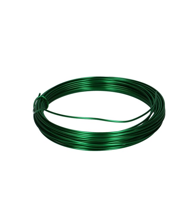 Dark Green Aluminium Wire | Diameter 2 millimetres | Length 12 metres | Weight 100 grams | Available for individual purchase