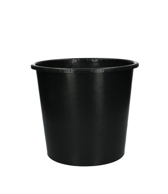 Plastic Bucket | Colour: Black | Diameter 24 centimetres | Height 20.5 centimetres | Capacity 5 litres | Per 10 buckets