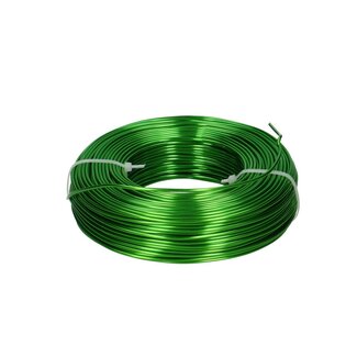 4A Appelgroen Aluminium Draad | Diameter 2 millimeter | Lengte 60 meter | Gewicht 500 gram | Per stuk