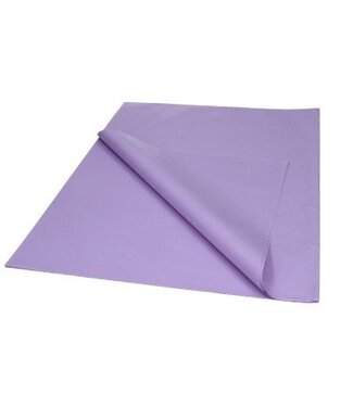 4A Feuille de Papier de Soie | Couleur : Lilas | Longueur 50 centimètres | Largeur 75 centimètres | 17 grammes/m2 | Par 480 feuilles