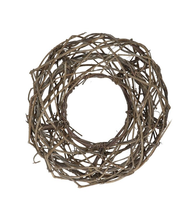 Open Braided Wreath | Colour: Frosted Grey | Diameter 38 centimetres | Per wreath