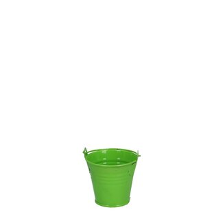 4A Zink Eimerchen Blumentopf Pflanztopf | Farbe: Apfelgrün | Durchmesser 6 Zentimeter | Höhe 5 Zentimeter | Pro 10 Eimerchen
