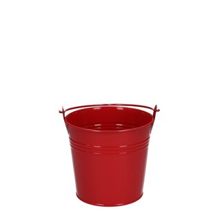 4A Zinken Emmertje Bloempot Plantenpot | Kleur: Rood | Diameter 10 centimeter | Hoogte 9 centimeter | Per 10 emmertjes