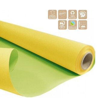 4A Two-sided Paper on Roll “Duo” | Colour: Yellow Green | Width 80 centimetres | Length 40 metres | Per roll