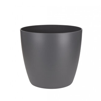 4A Kunststof Bloempot Plantenpot Brussel | Kleur: Grijs | Diameter 25 centimeter | Hoogte 23 centimeter | Per 4 bloempotten