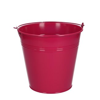 4A Zinkeimer Blumentopf Pflanzenkübel | Farbe: Fuchsia | Durchmesser 16 Zentimeter | Höhe 15 Zentimeter | Pro 10 Eimer