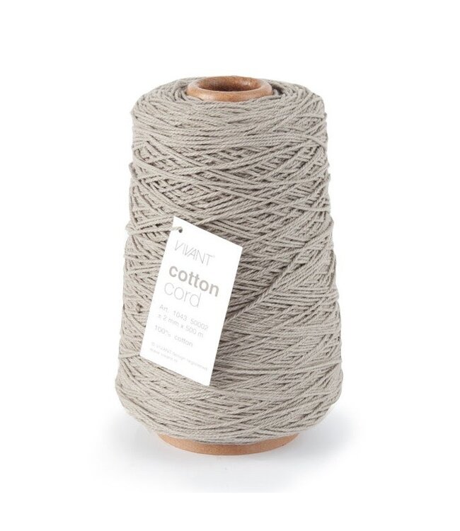 Grey Cotton Thread Rope | Diameter 2 millimetres | Length 500 metres | Available for individual purchase