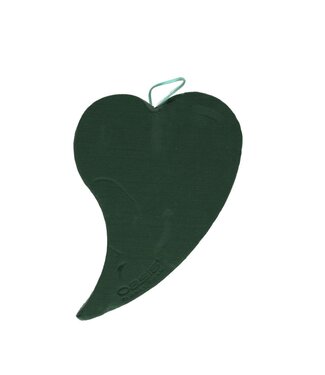 4A Groen Oasis Steekschuim Bioline Hart druppelvorm | Breedte 25 centimeter | Lengte 12.5 centimeter | Hoogte 3.5 centimeter | Per stuk