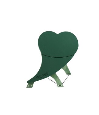 4A Green Oasis Floral Foam Bioline Heart with Stand | Width 50 centimetres | Length 48 centimetres | Height 5 centimetres | Per piece