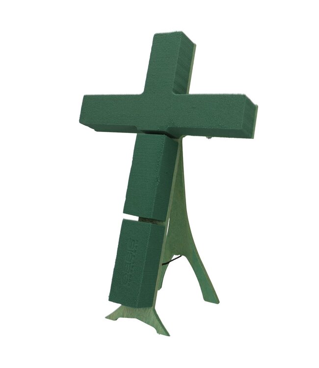 Grünes Oasis Steckmoos Bioline Kreuz | Höhe 40 Zentimeter | Breite 24,5 Zentimeter | Dicke 5,5 Zentimeter | Pro 2 Stück zu bestellen