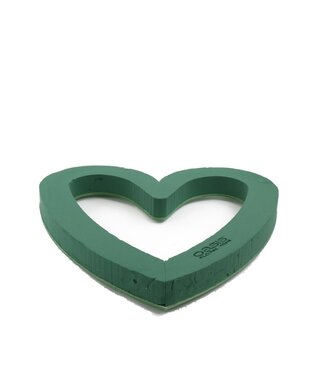 4A Grünes Oasis Steckmoos Bioline Herz offen | Breite 60 Zentimeter | Länge 60 Zentimeter | Höhe 5,5 Zentimeter | Pro 2 Stück