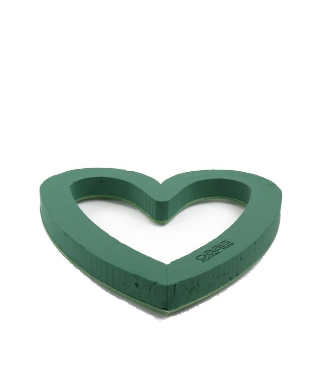 Grün Oasis Steckmoos Bioline Herz offen | Breite 60 Zentimeter | Länge 60 Zentimeter | Höhe 5,5 Zentimeter | Pro 2 Stück zu bestellen