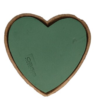 4A Green Oasis Floral Foam Heart Biolit | Width 25.5 centimetres | Length 28 centimetres | Height 4 centimetres | Per 4 pieces