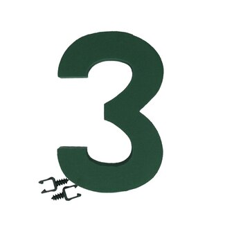 4A Groen Oasis Steekschuim cijfer 3 | Hoogte 31 centimeter | Per stuk