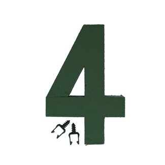 4A Groen Oasis Steekschuim cijfer 4 | Hoogte 31 centimeter | Per stuk