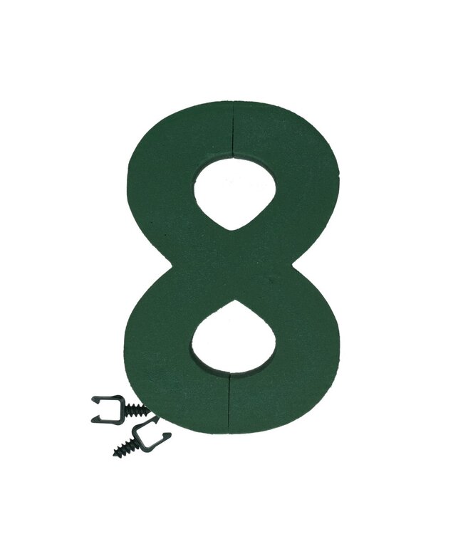 Oasis Vert Mousse Florale chiffre 8 | Hauteur 31 centimètres | À commander à l'unité