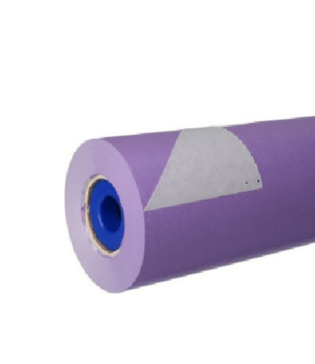 Papier en rouleau | Couleur : Lilas | Largeur 25 centimètres | 50 grammes/m2 | Poids 1,25 kilo | Par rouleau