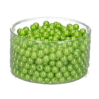 4A Perles de décoration | Couleur : Vert pomme | Diamètre 10 millimètres | Par 600 perles