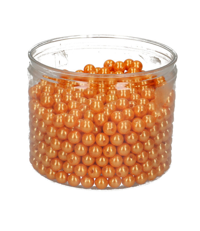 Dekorationsperlen | Farbe: Orange | Durchmesser 10 Millimeter | Pro 600 Perlen zu bestellen